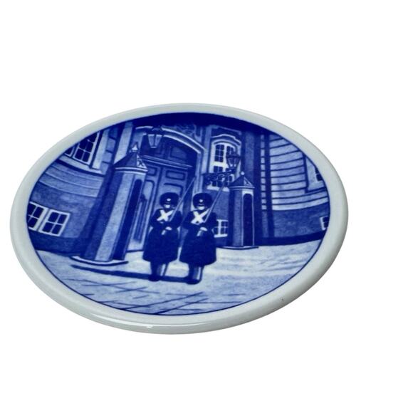 Porcelain Mini Plate Wall Art Royal Copenhagen Kongens Livgarde Blue 3.25 Inch - Picture 11 of 15
